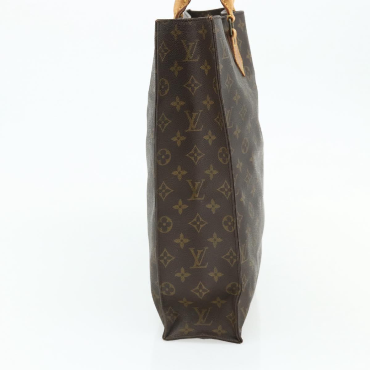 LOUIS VUITTON Monogram Sac Plat Hand Bag M51140 LV Auth bs34613