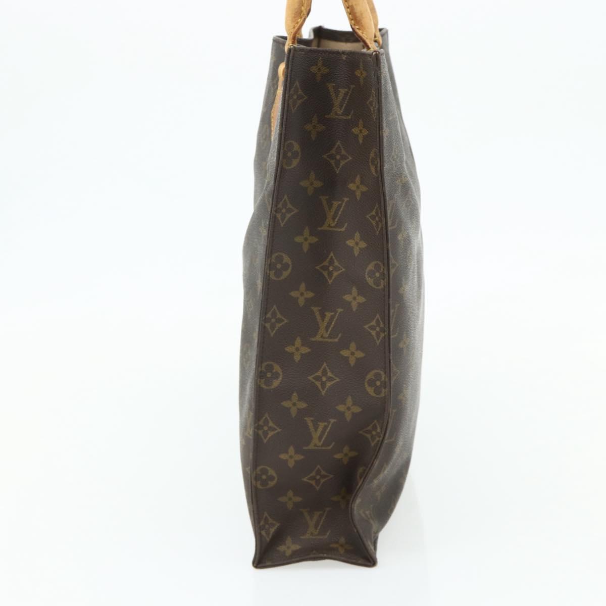 LOUIS VUITTON Monogram Sac Plat Hand Bag M51140 LV Auth bs34613