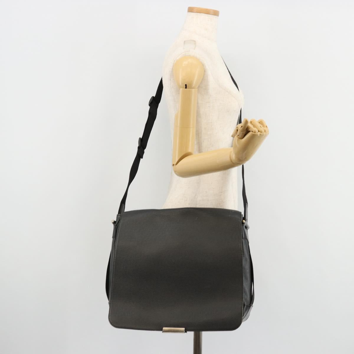 LOUIS VUITTON Taiga Victor Shoulder Bag Ardoise M30142 LV Auth bs34619