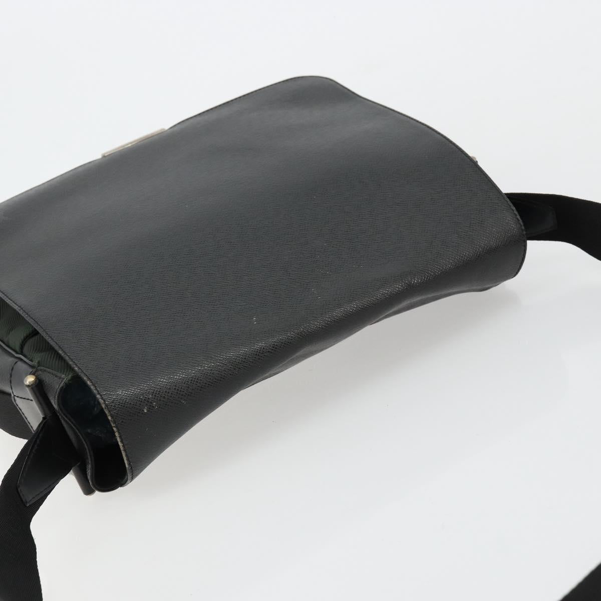 LOUIS VUITTON Taiga Victor Shoulder Bag Ardoise M30142 LV Auth bs34619