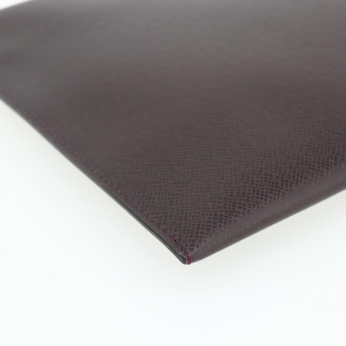 LOUIS VUITTON Taiga Document Case Acajou M99087 LV Auth bs34620