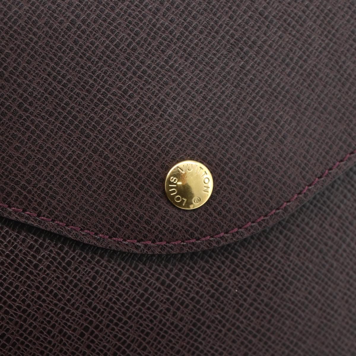 LOUIS VUITTON Taiga Document Case Acajou M99087 LV Auth bs34620