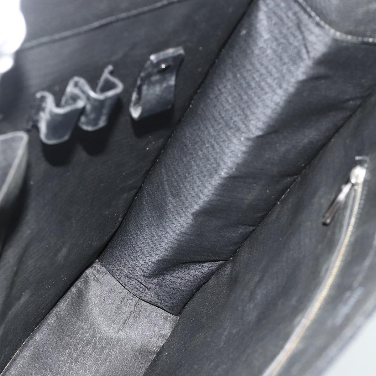 CARTIER Tote Bag Leather Black Gold Auth bs34621