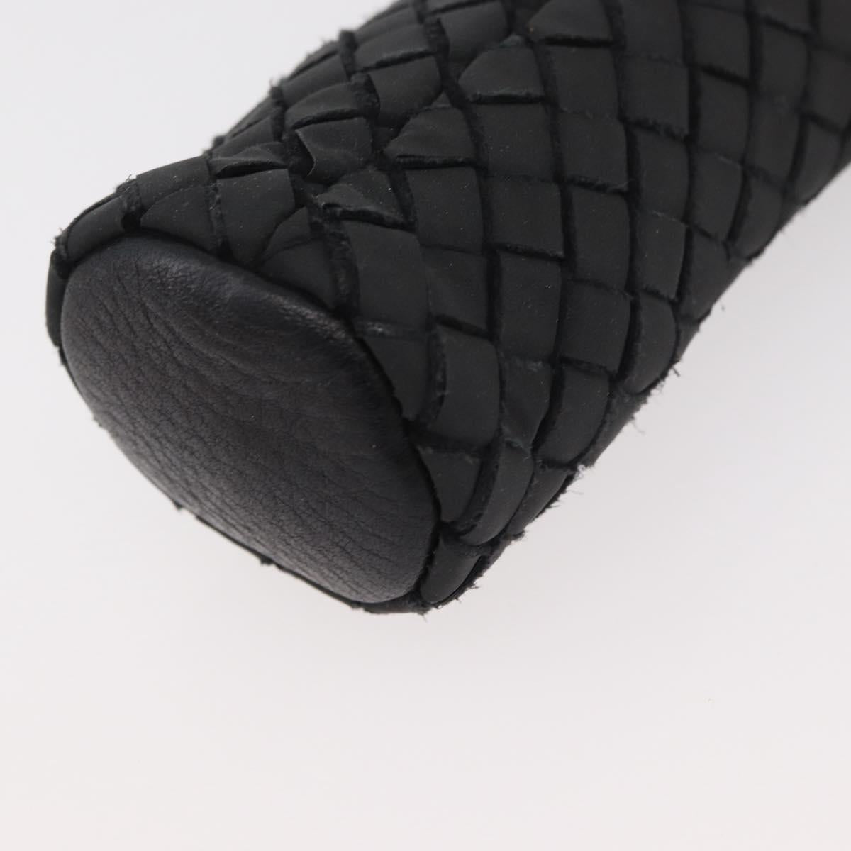 BOTTEGA VENETA INTRECCIATO Shoulder Pouch Leather Gray Auth bs34629A