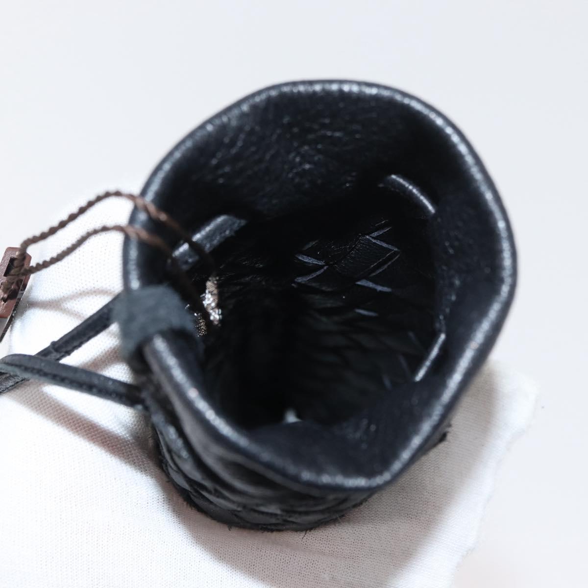 BOTTEGA VENETA INTRECCIATO Shoulder Pouch Leather Gray Auth bs34629A