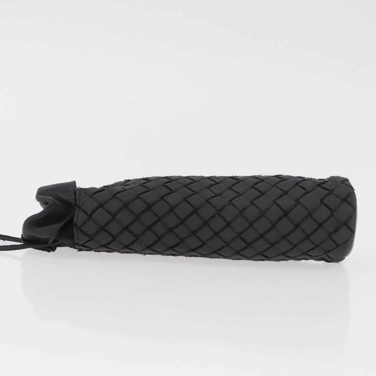 BOTTEGA VENETA INTRECCIATO Shoulder Pouch Leather Gray Auth bs34629A