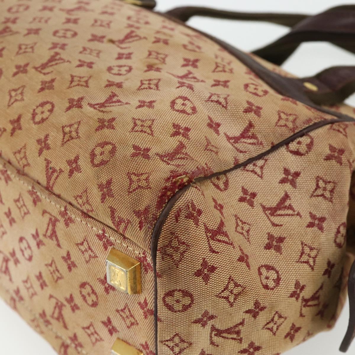 LOUIS VUITTON Monogram Mini Josephine PM Hand Bag Red M92216 LV Auth bs34631