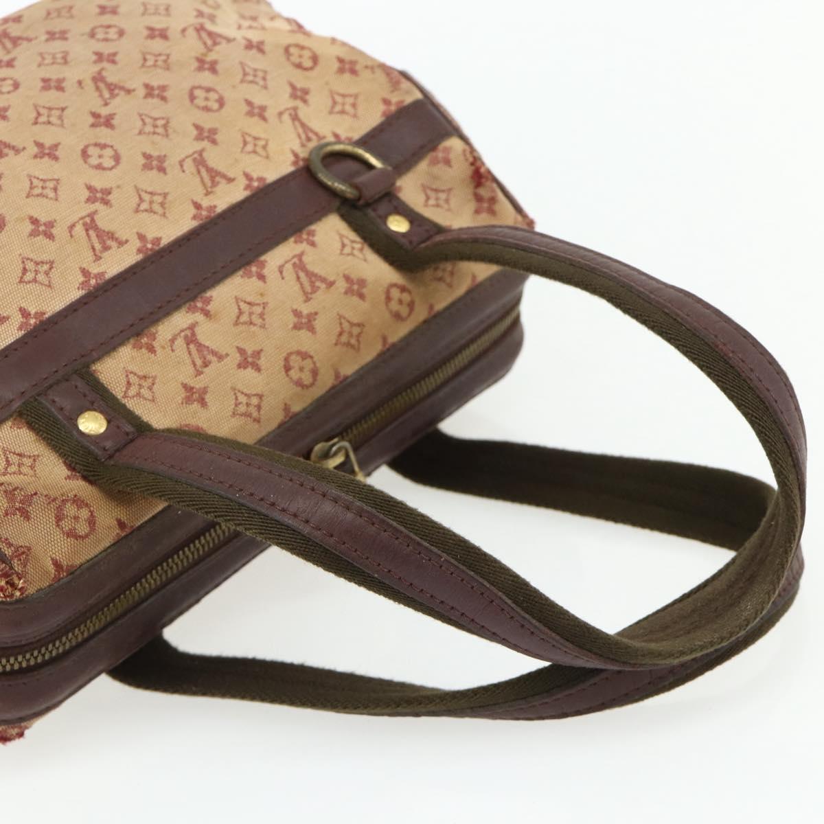 LOUIS VUITTON Monogram Mini Josephine PM Hand Bag Red M92216 LV Auth bs34631