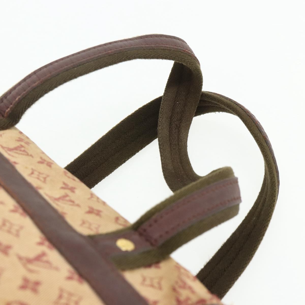 LOUIS VUITTON Monogram Mini Josephine PM Hand Bag Red M92216 LV Auth bs34631