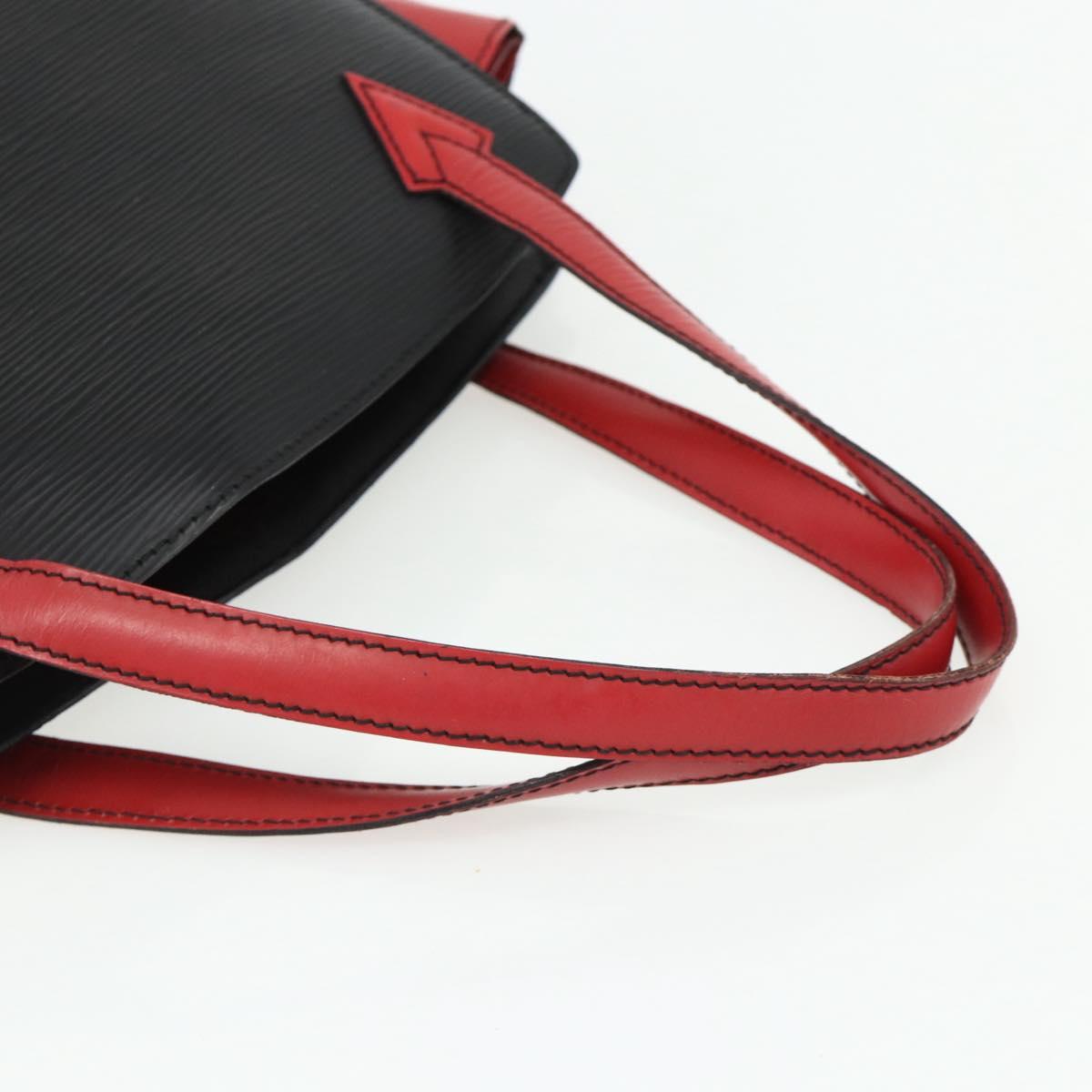 LOUIS VUITTON Epi Bicolor Varenne Hand Bag Black Red M52387 LV Auth bs34633