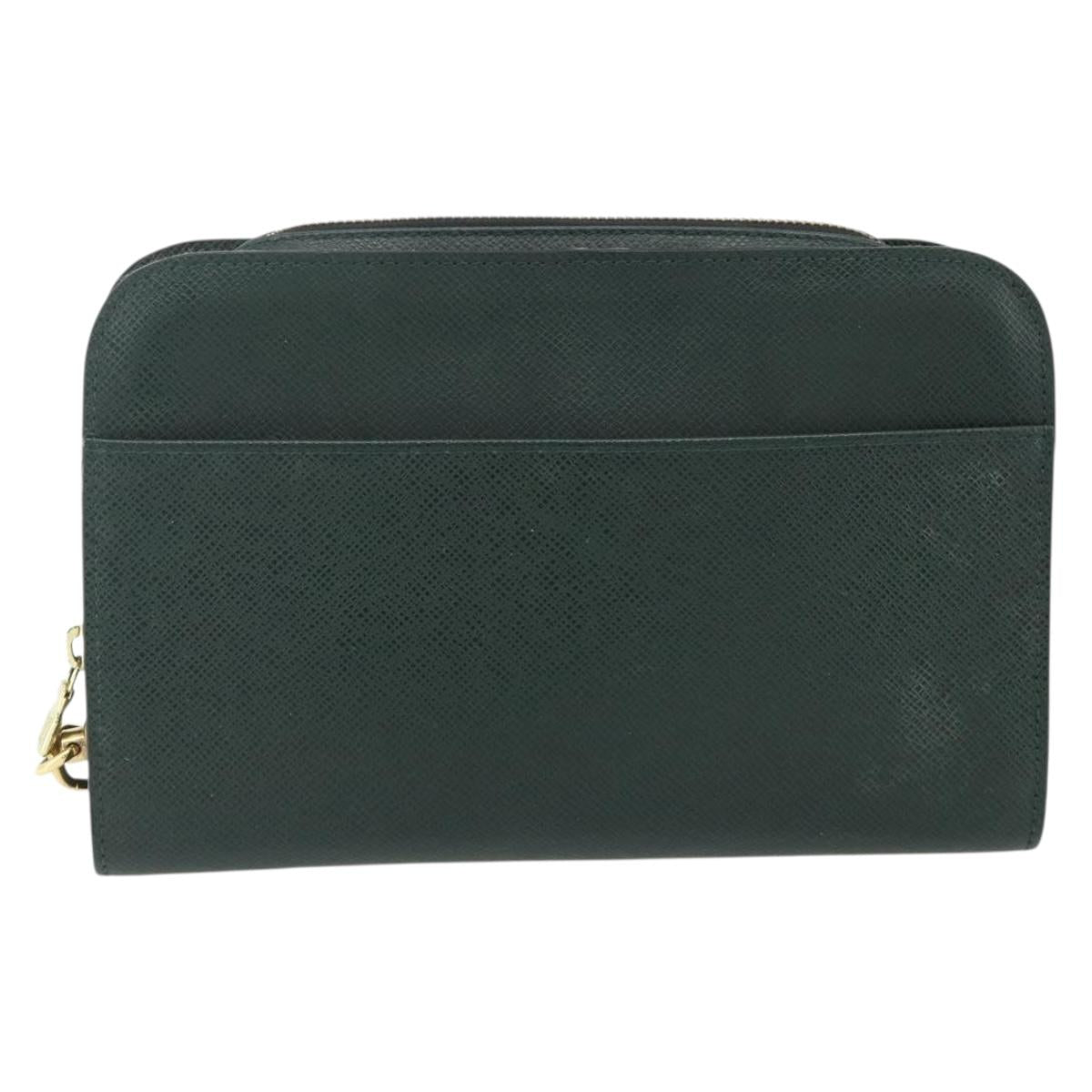 LOUIS VUITTON Taiga Baikal Clutch Bag Epicea M30184 LV Auth bs34635A