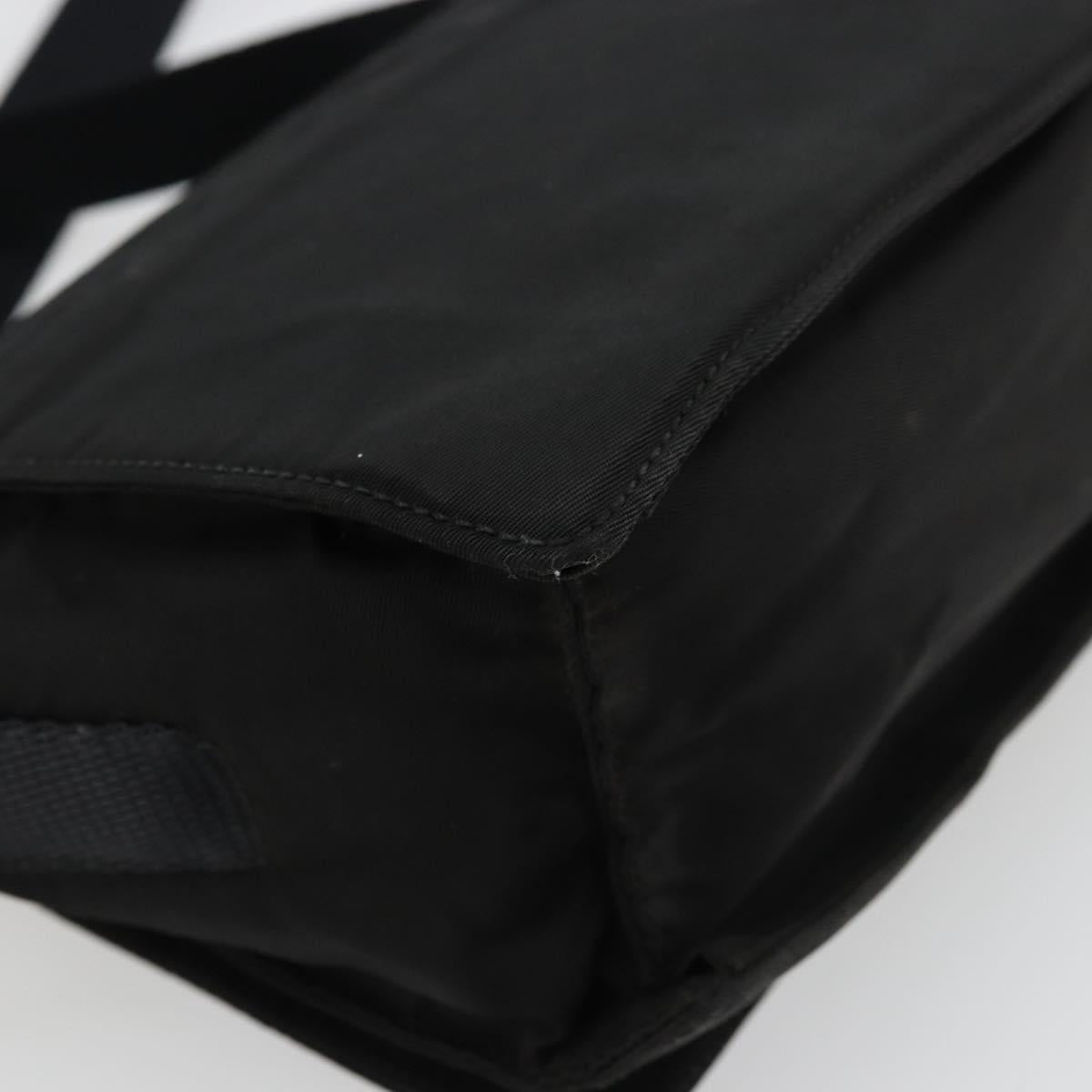 PRADA Shoulder Bag Nylon Black Silver Auth bs34639