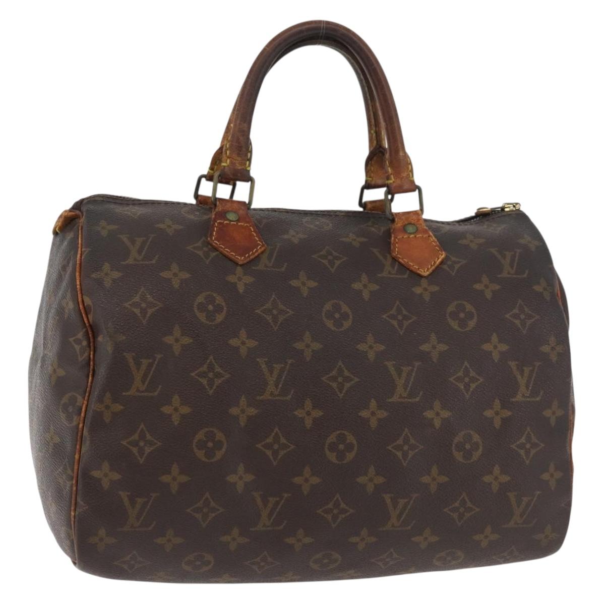 LOUIS VUITTON Monogram Speedy 30 Hand Bag M41526 LV Auth bs34666