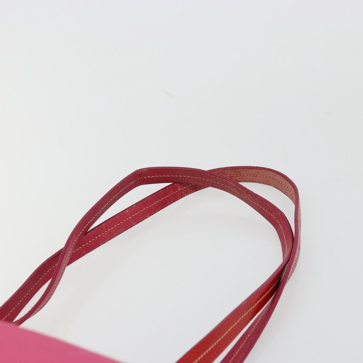 PRADA Tote Bag Nylon Pink Gold Auth bs34672