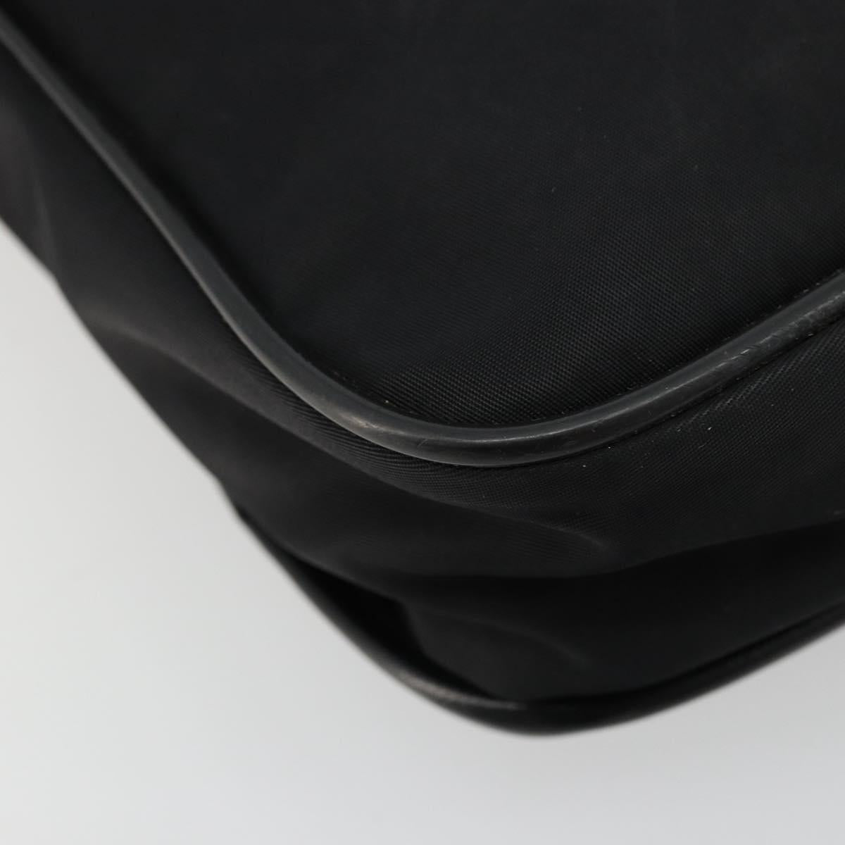 PRADA Shoulder Bag Nylon Black Silver Auth bs34673