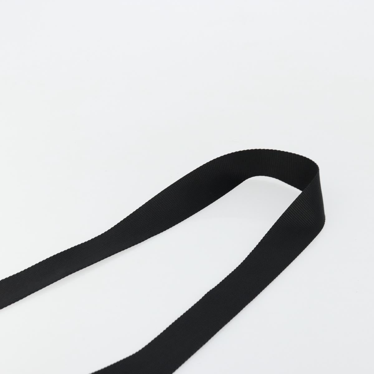 PRADA Shoulder Bag Nylon Black Silver Auth bs34673