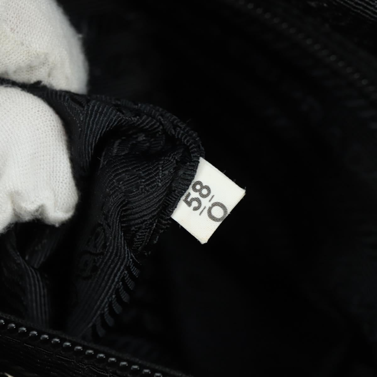 PRADA Shoulder Bag Nylon Khaki Silver Auth bs34686