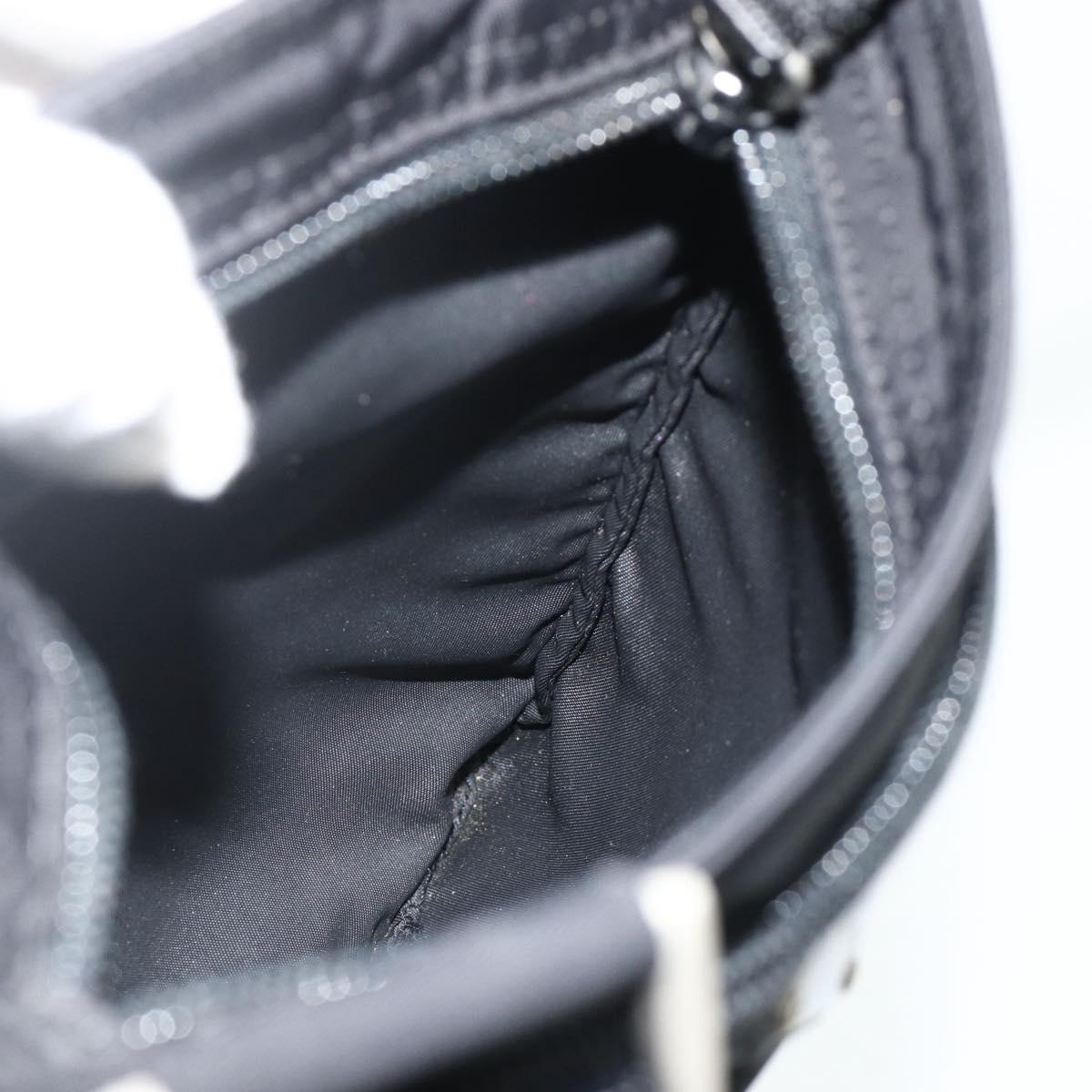 PRADA Shoulder Bag Nylon Black Silver Auth bs34694