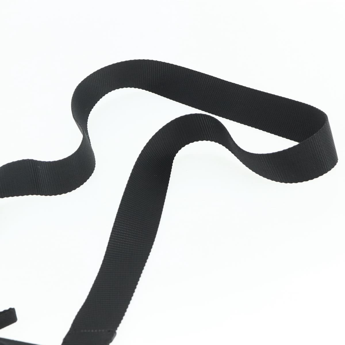 PRADA Shoulder Bag Nylon Black Silver Auth bs34694