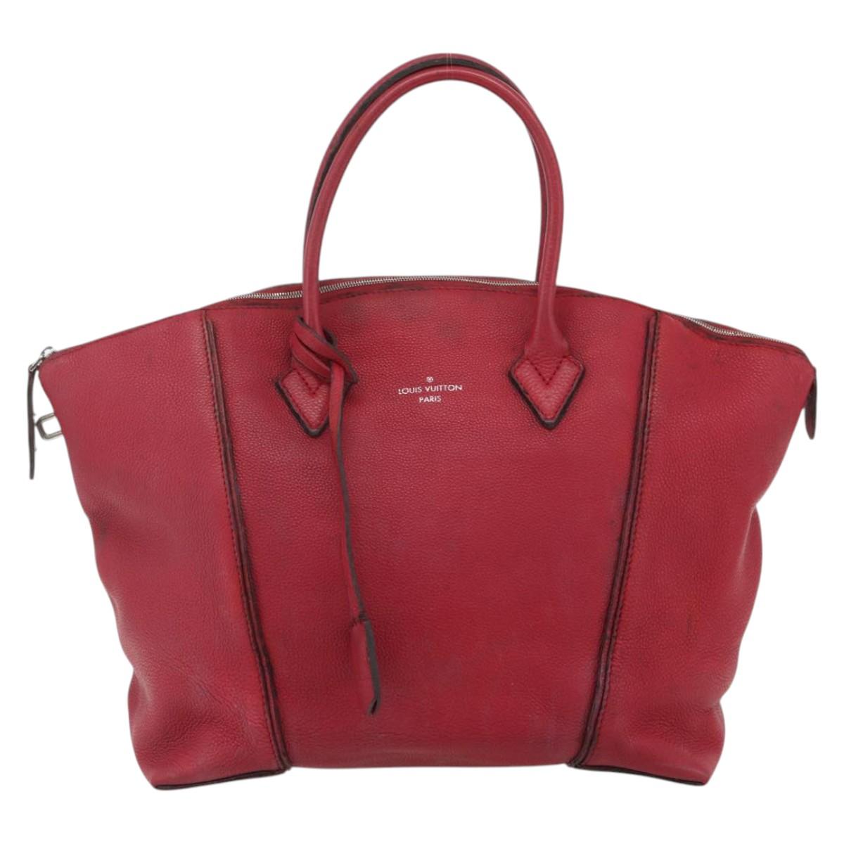 LOUIS VUITTON Lockit MM Hand Bag Leather Fran Boise M94595 LV Auth bs34701