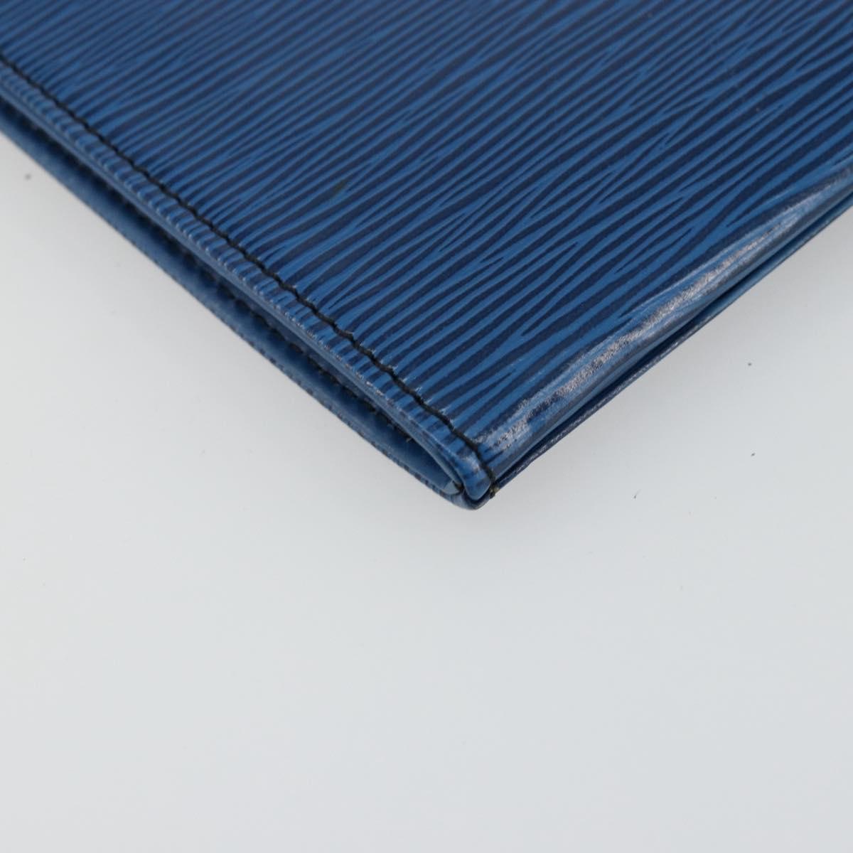 LOUIS VUITTON Epi Jena Clutch Bag Blue M52715 LV Auth bs34702