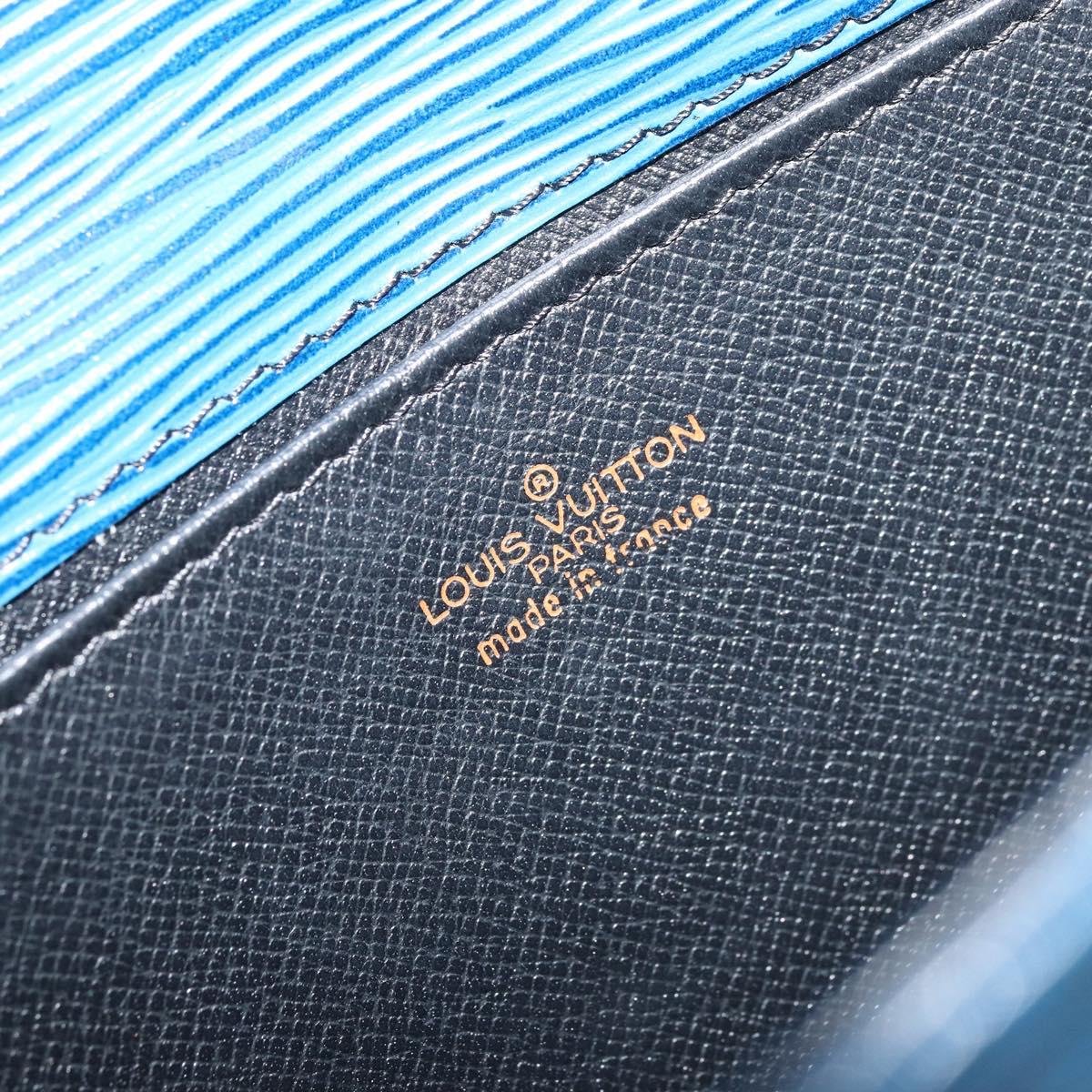 LOUIS VUITTON Epi Jena Clutch Bag Blue M52715 LV Auth bs34702