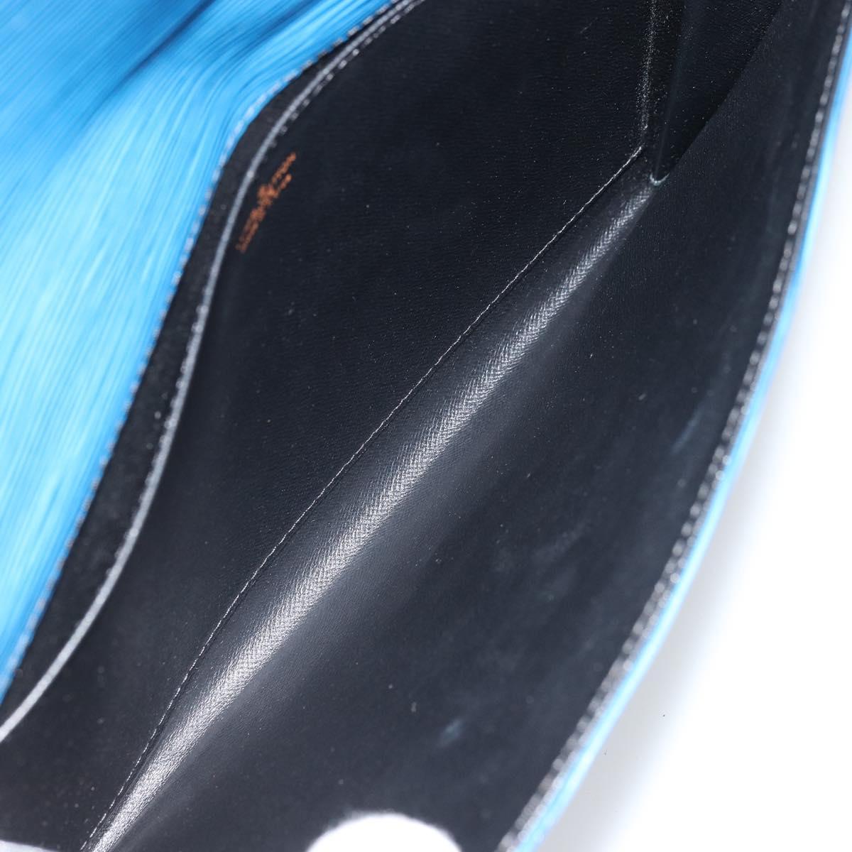 LOUIS VUITTON Epi Jena Clutch Bag Blue M52715 LV Auth bs34702