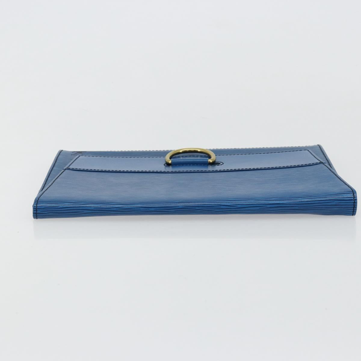 LOUIS VUITTON Epi Jena Clutch Bag Blue M52715 LV Auth bs34702