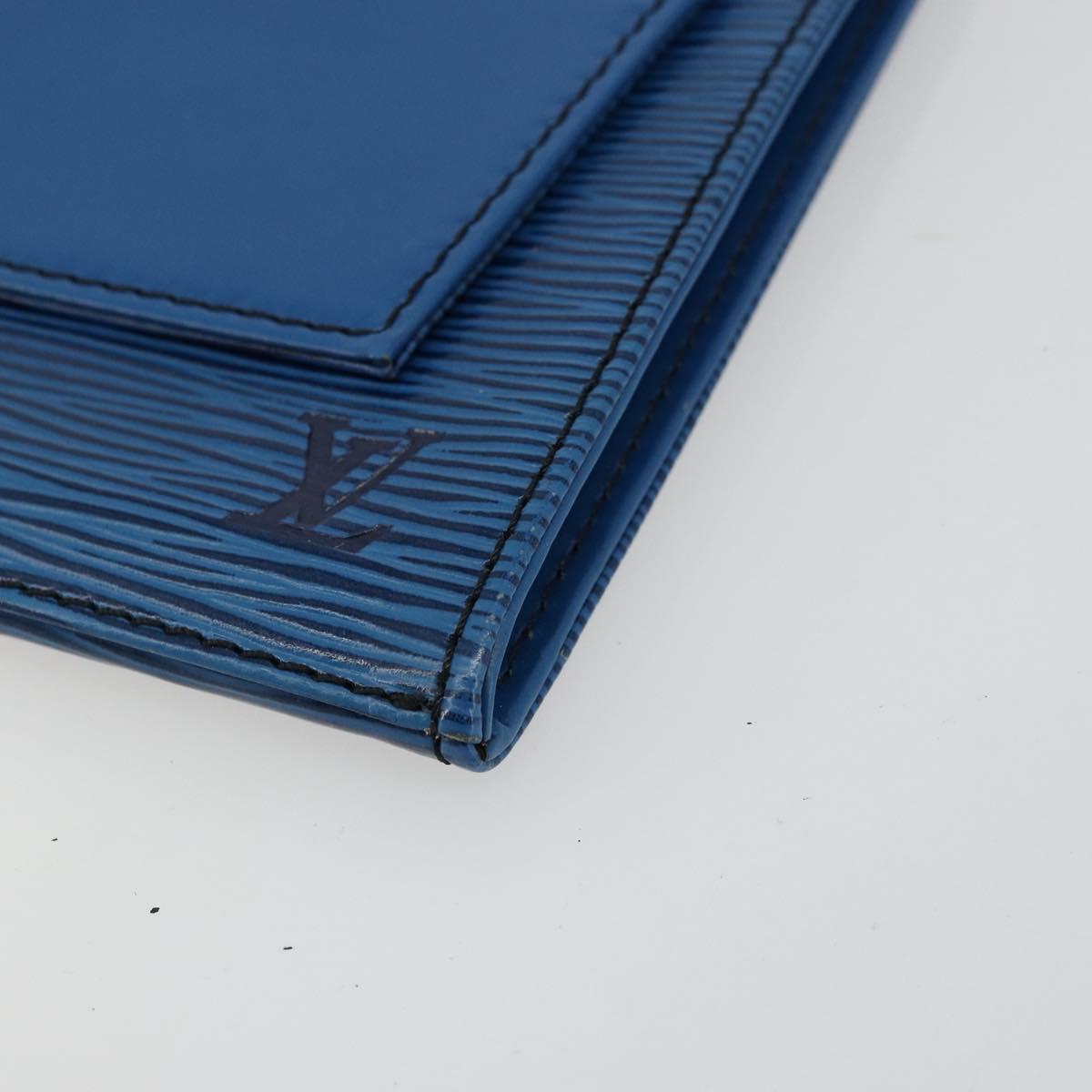 LOUIS VUITTON Epi Jena Clutch Bag Blue M52715 LV Auth bs34702