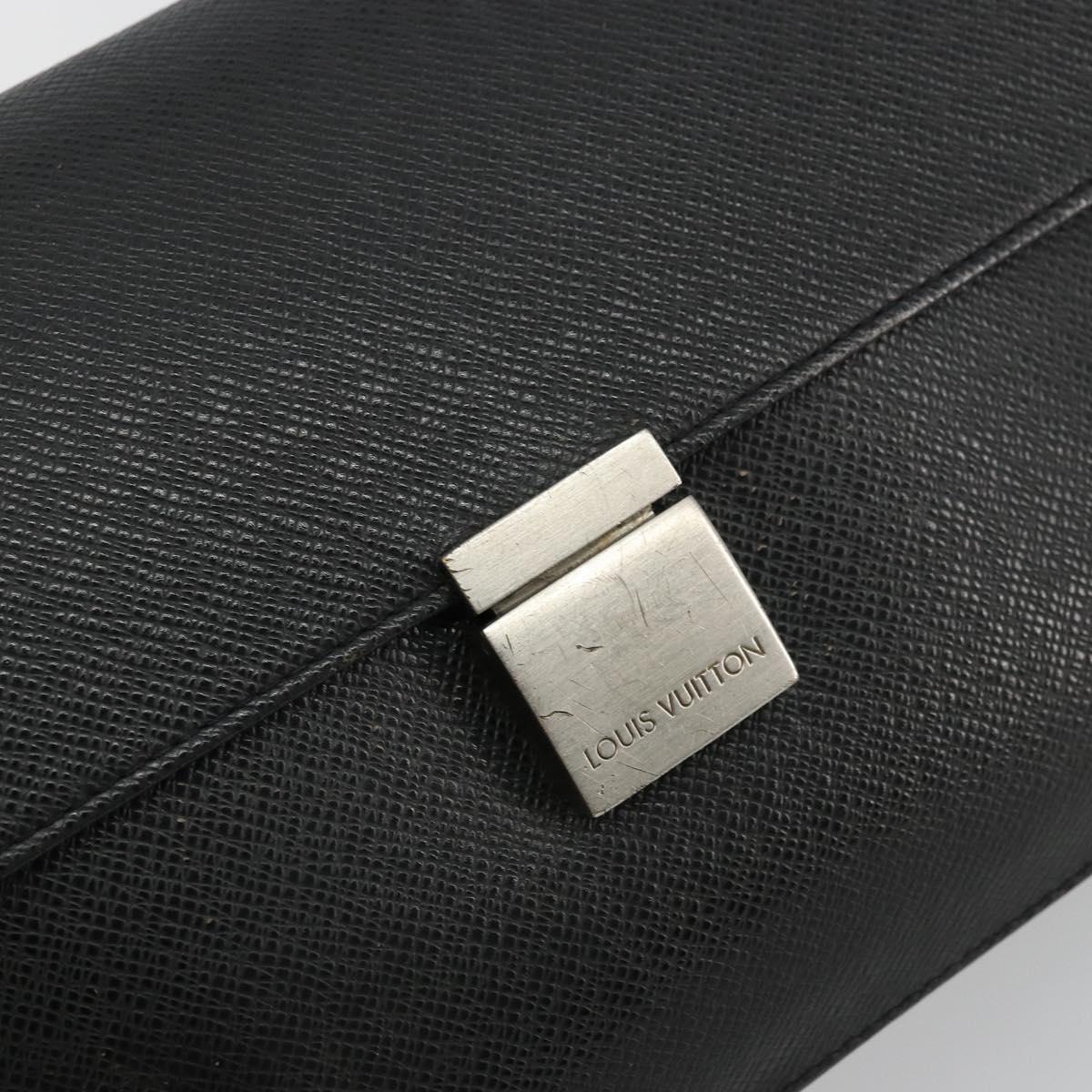 LOUIS VUITTON Taiga Selenga Clutch Bag Ardoise M30782 LV Auth bs34703