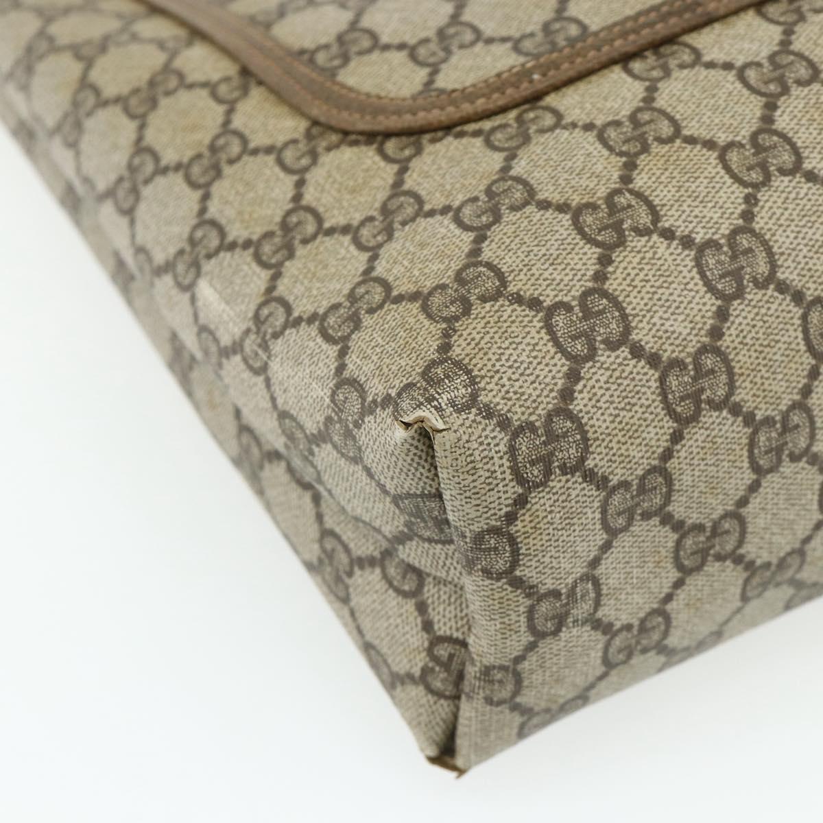 GUCCI GG Supreme Web Sherry Line Tote Bag PVC Beige 39 02 003 Auth bs34705