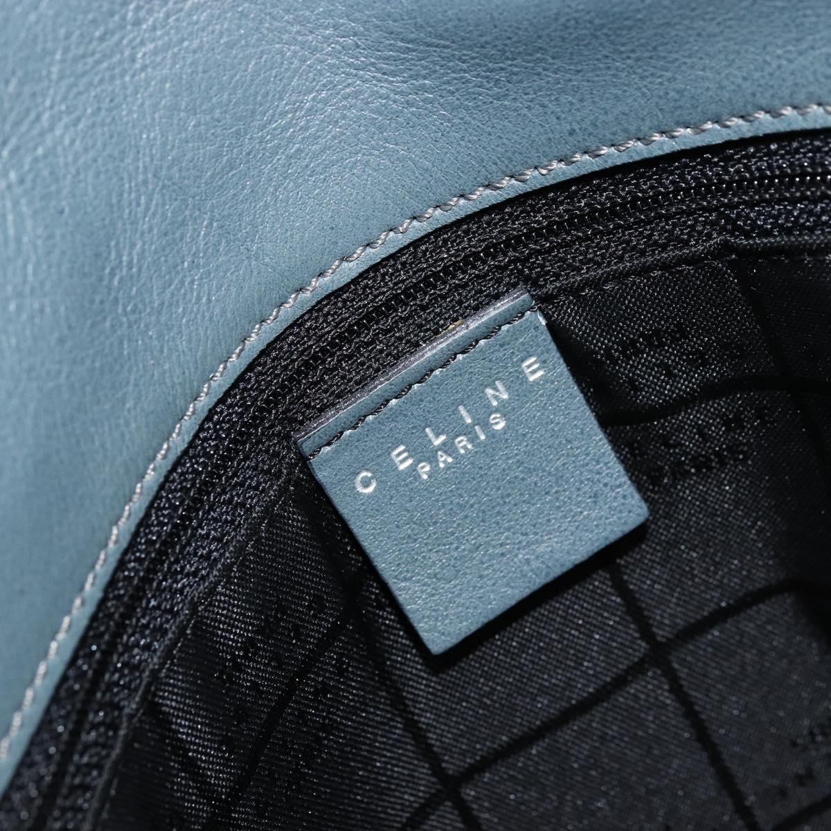 CELINE Tote Bag Nylon Green Silver Auth bs34712