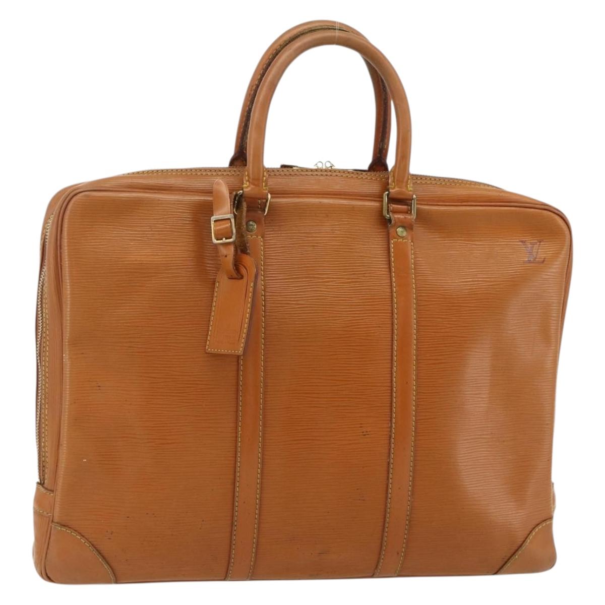 LOUIS VUITTON Epi Porte Documents Voyage Bag Zipangu Gold M54478 LV Auth bs34716