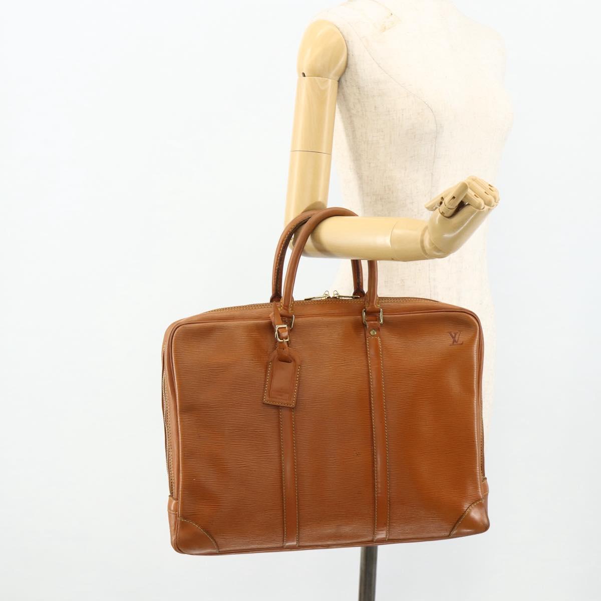 LOUIS VUITTON Epi Porte Documents Voyage Bag Zipangu Gold M54478 LV Auth bs34716