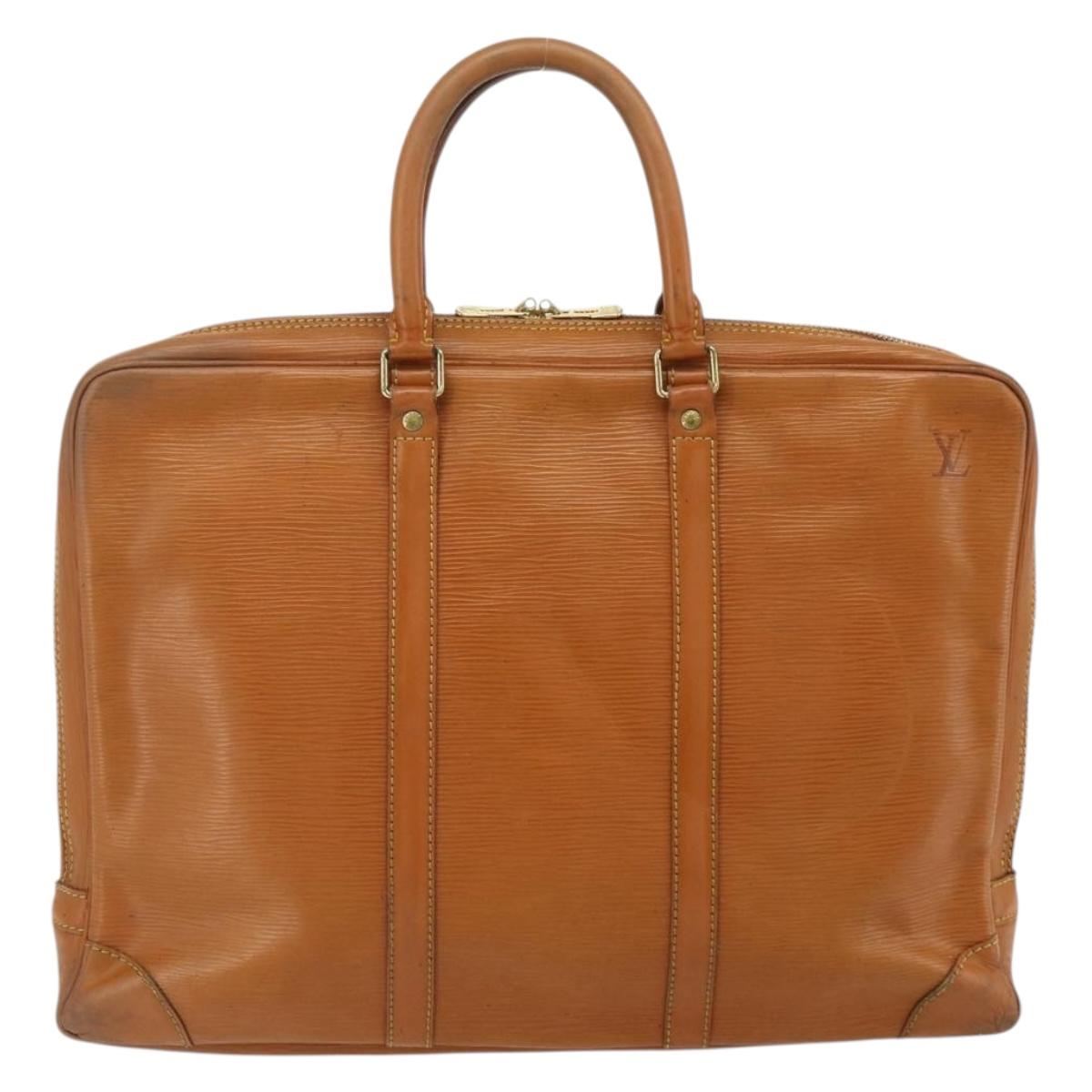 LOUIS VUITTON Epi Porte Documents Voyage Bag Zipangu Gold M54478 LV Auth bs34716