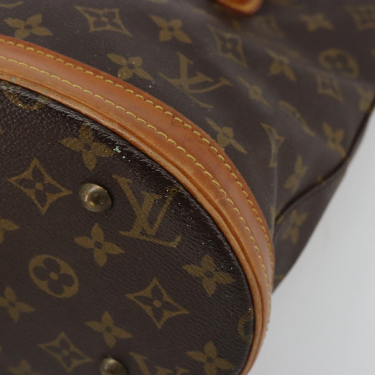 LOUIS VUITTON Monogram Bucket PM Shoulder Bag M42238 LV Auth bs34721