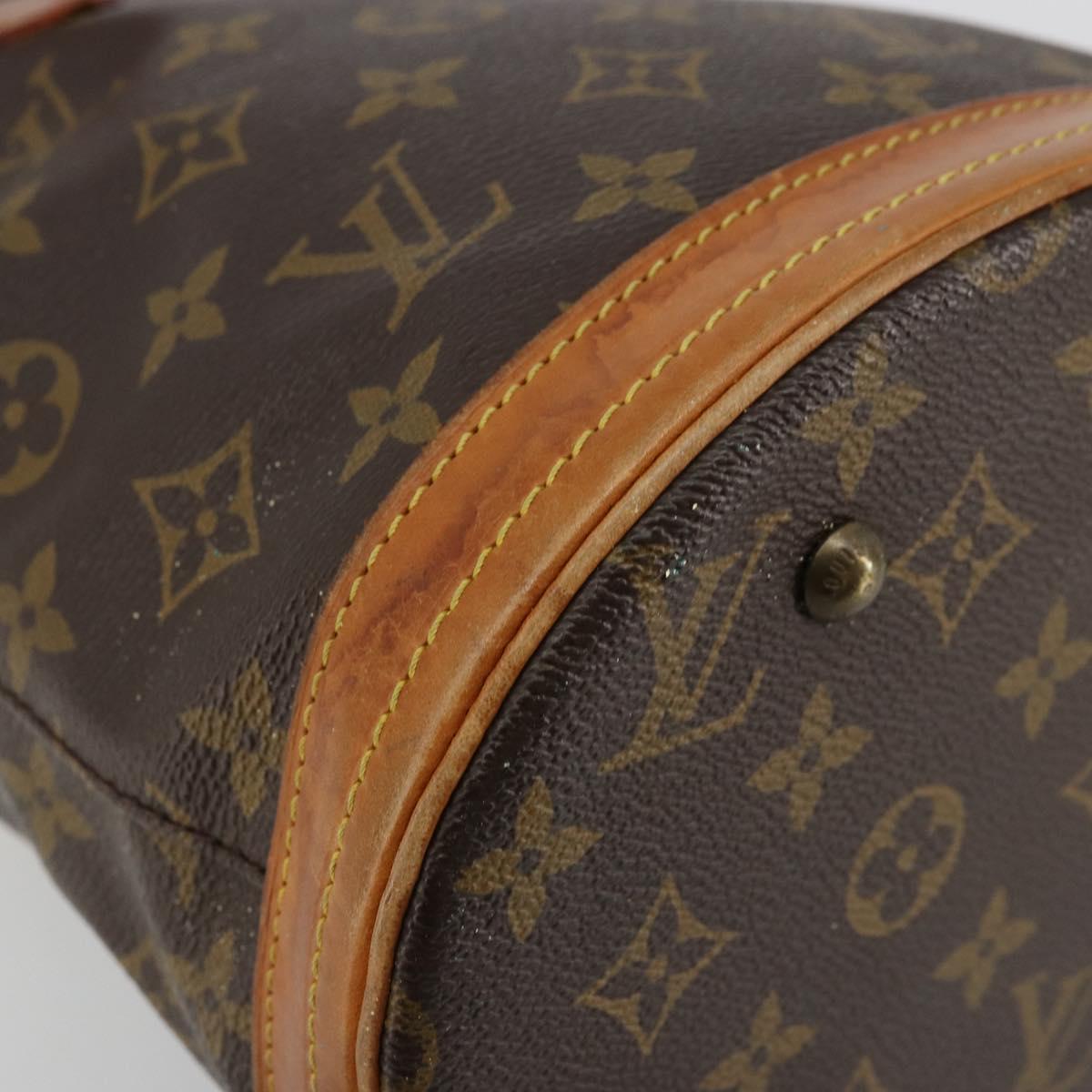 LOUIS VUITTON Monogram Bucket PM Shoulder Bag M42238 LV Auth bs34721