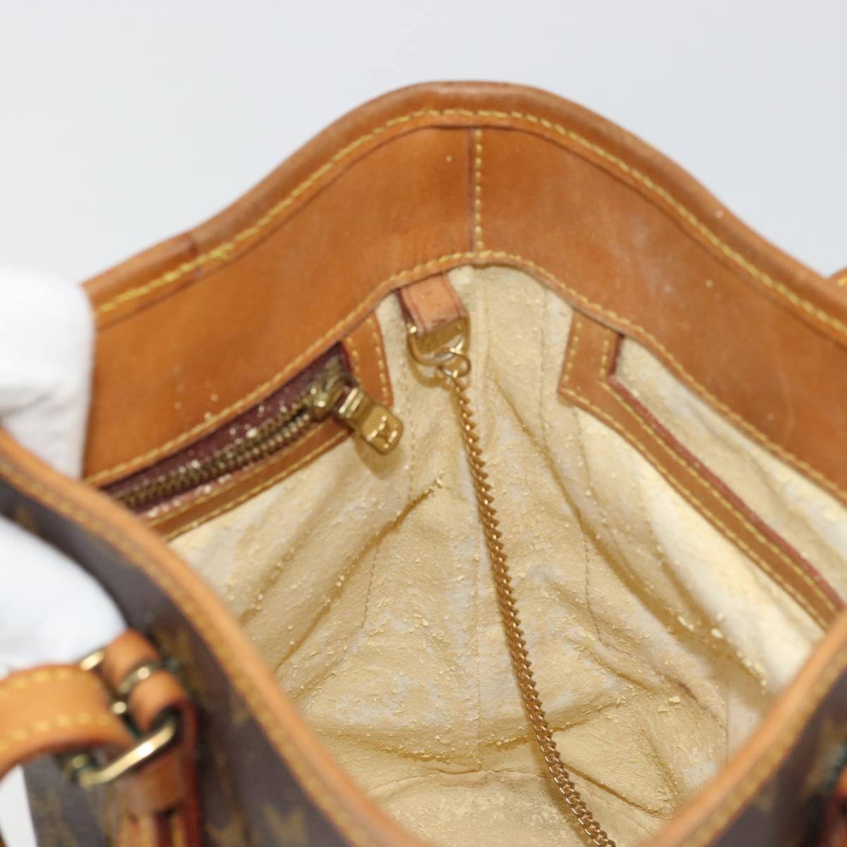 LOUIS VUITTON Monogram Bucket PM Shoulder Bag M42238 LV Auth bs34721