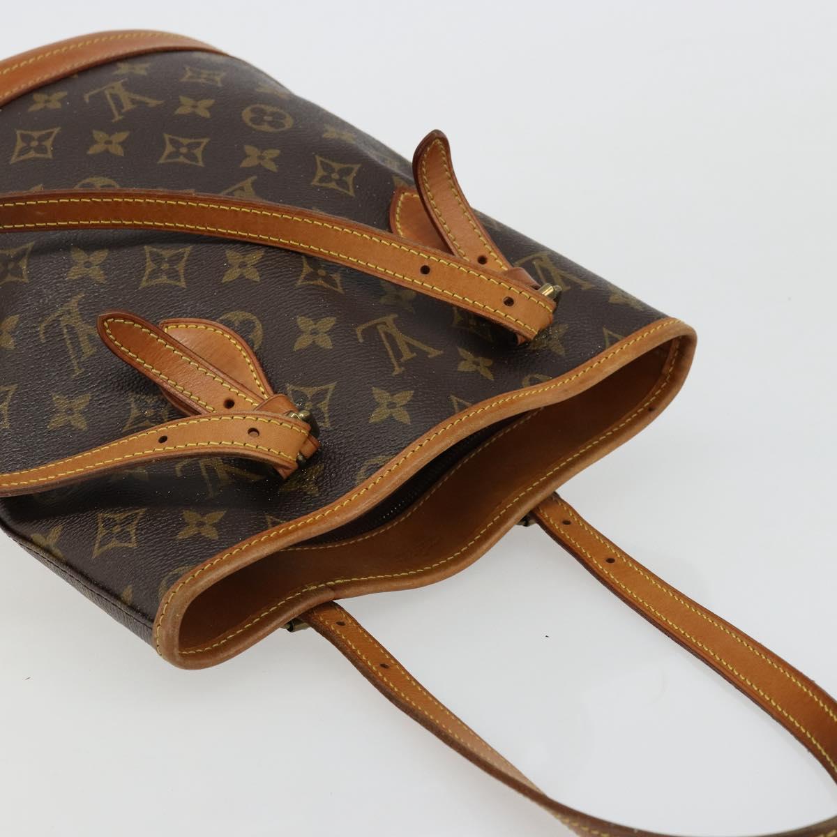 LOUIS VUITTON Monogram Bucket PM Shoulder Bag M42238 LV Auth bs34721
