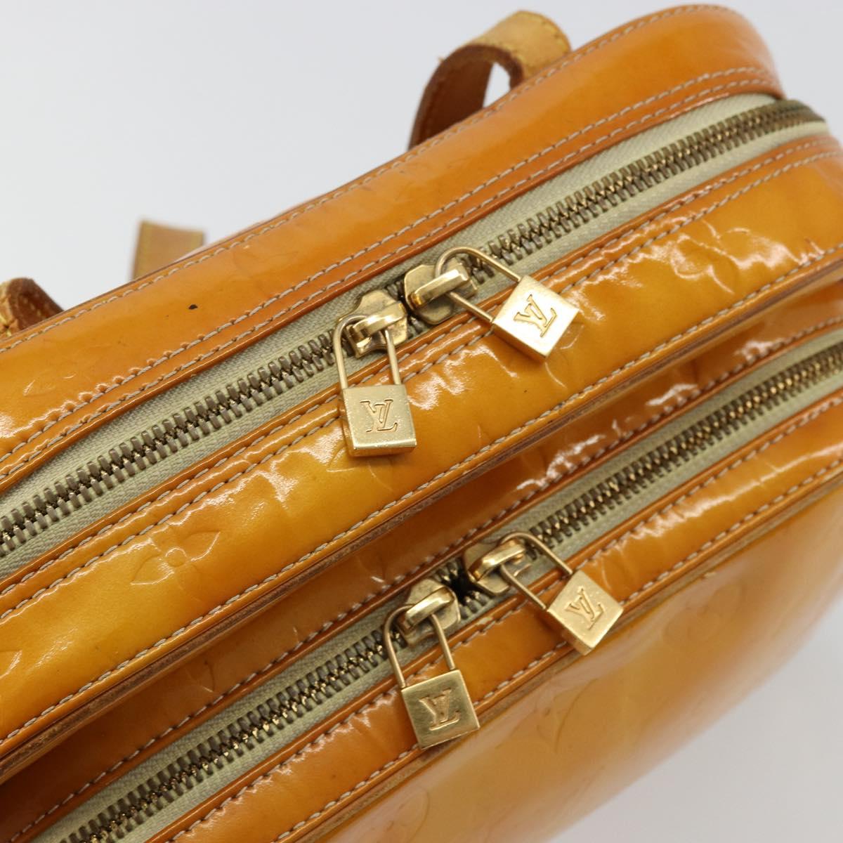 LOUIS VUITTON Monogram Vernis Marley Backpack Yellow M91040 LV Auth bs34725
