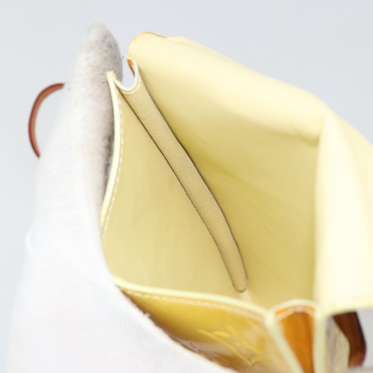 LOUIS VUITTON Monogram Vernis Kenmare Pouch Lime Yellow M91062 LV Auth bs34726A