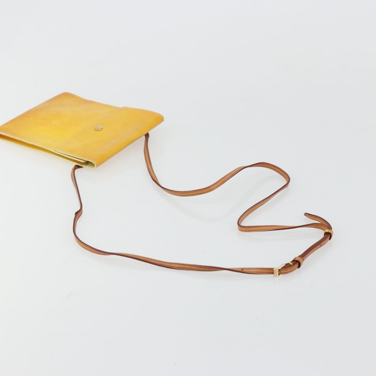 LOUIS VUITTON Monogram Vernis Kenmare Pouch Lime Yellow M91062 LV Auth bs34726A