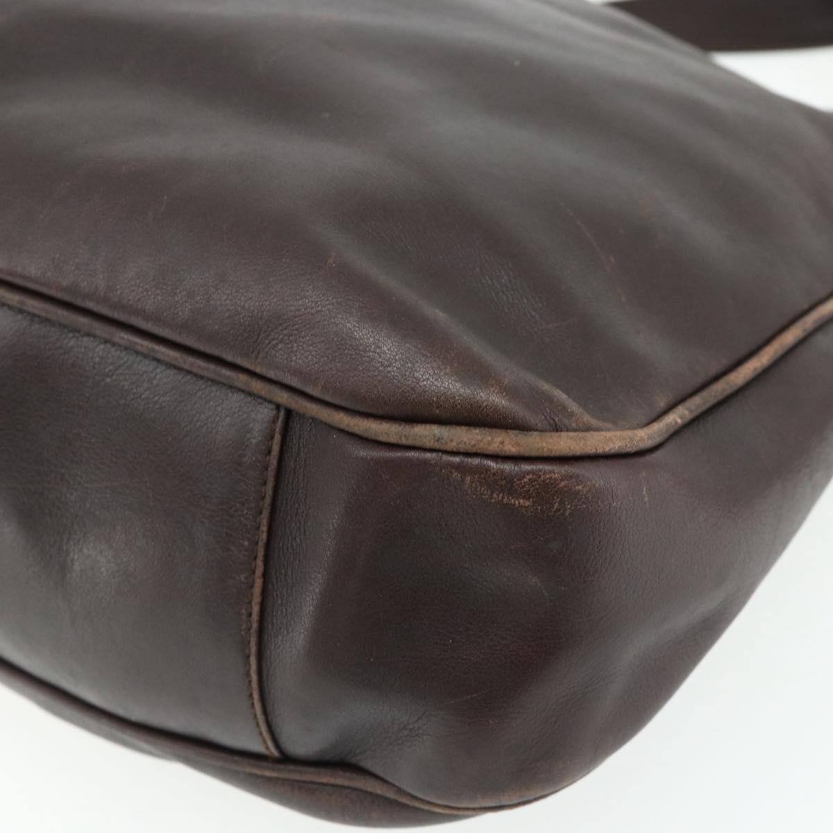 GUCCI Bamboo Hand Bag Leather 2way Brown Gold 001 2058 1577 0 Auth bs34732