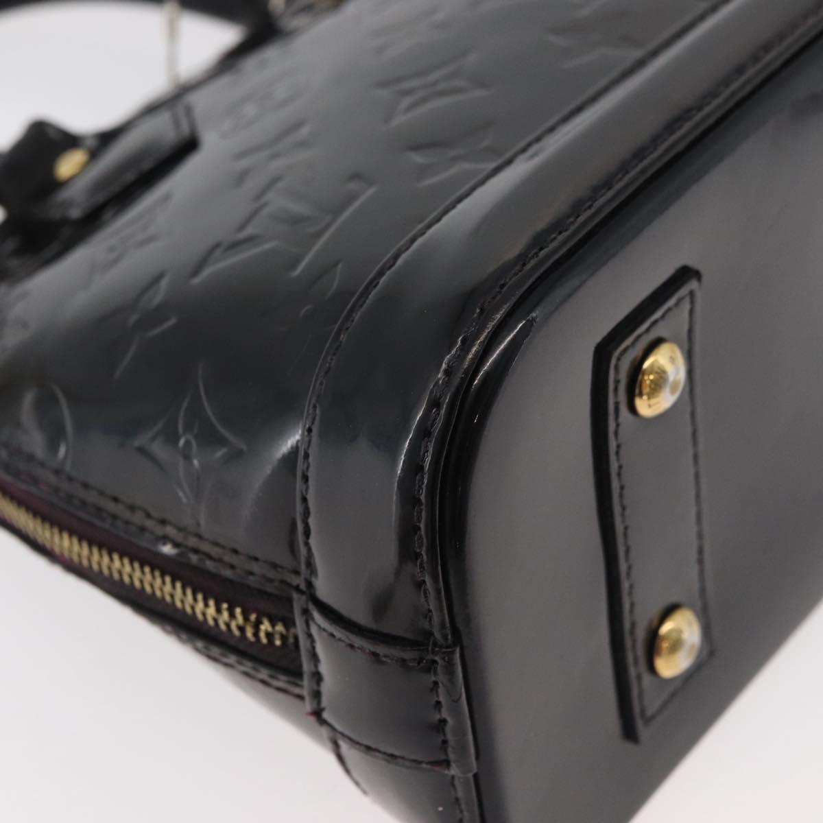 LOUIS VUITTON Monogram Vernis Alma BB Hand Bag Amarante M91678 LV Auth bs34735