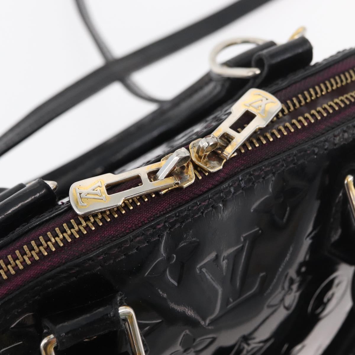 LOUIS VUITTON Monogram Vernis Alma BB Hand Bag Amarante M91678 LV Auth bs34735