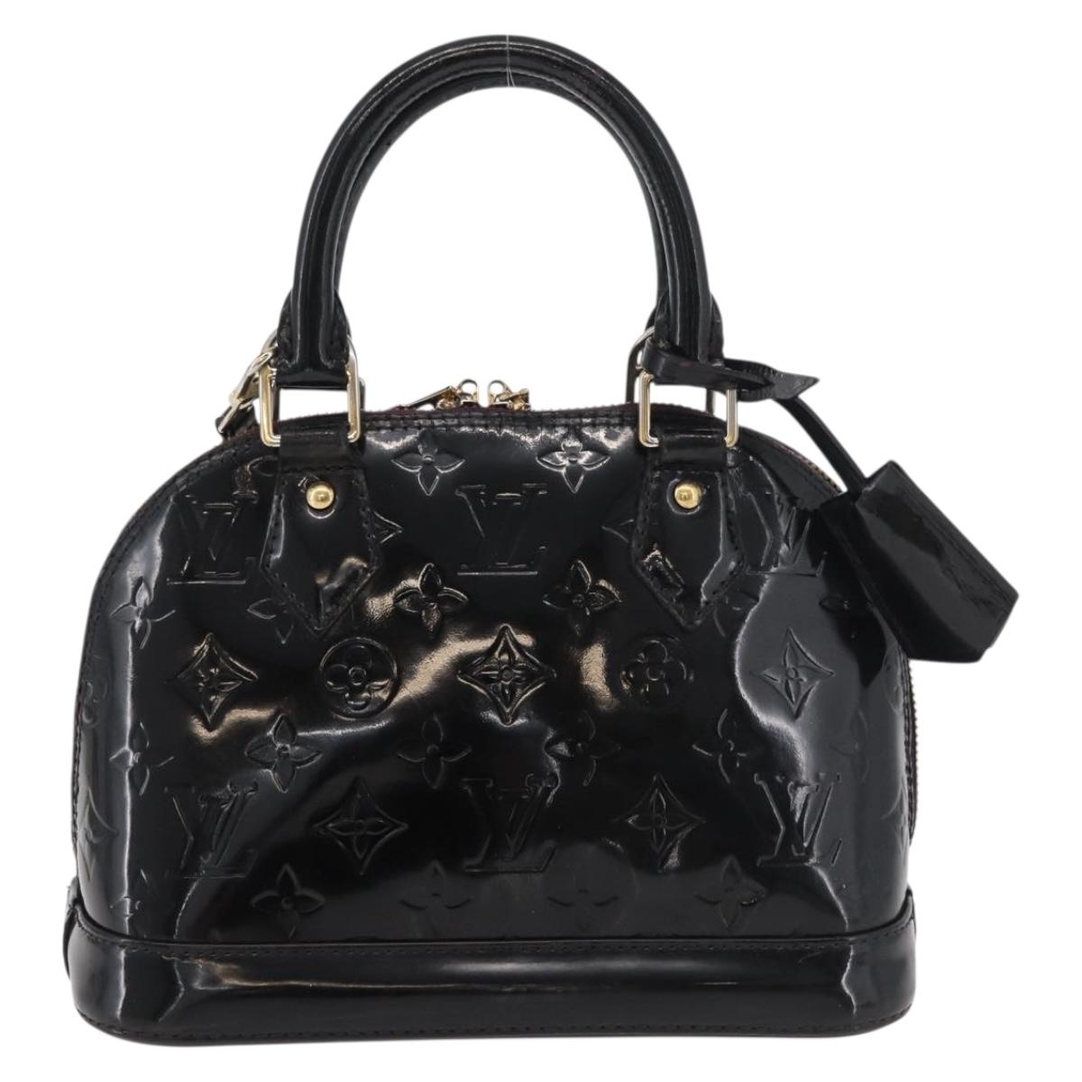 LOUIS VUITTON Monogram Vernis Alma BB Hand Bag Amarante M91678 LV Auth bs34735