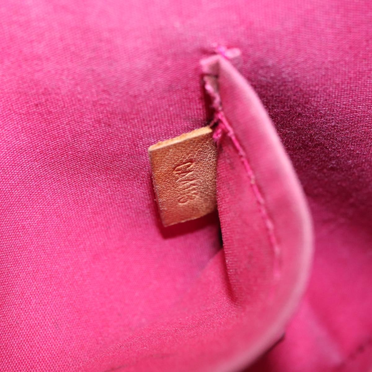 LOUIS VUITTON Monogram Vernis Alma BB Hand Bag Amarante M91678 LV Auth bs34735