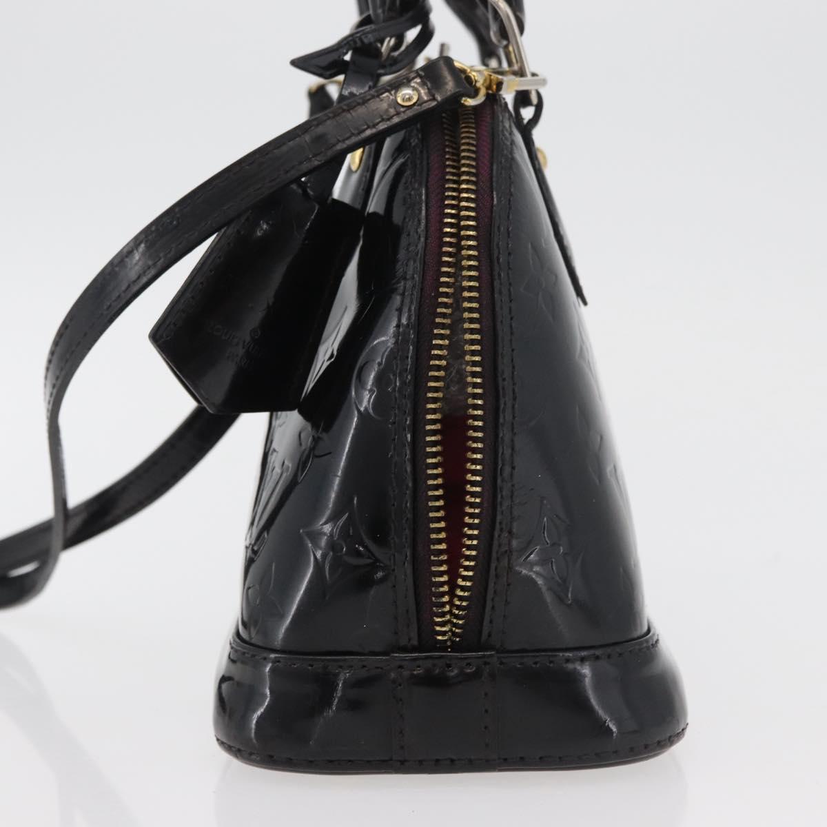 LOUIS VUITTON Monogram Vernis Alma BB Hand Bag Amarante M91678 LV Auth bs34735