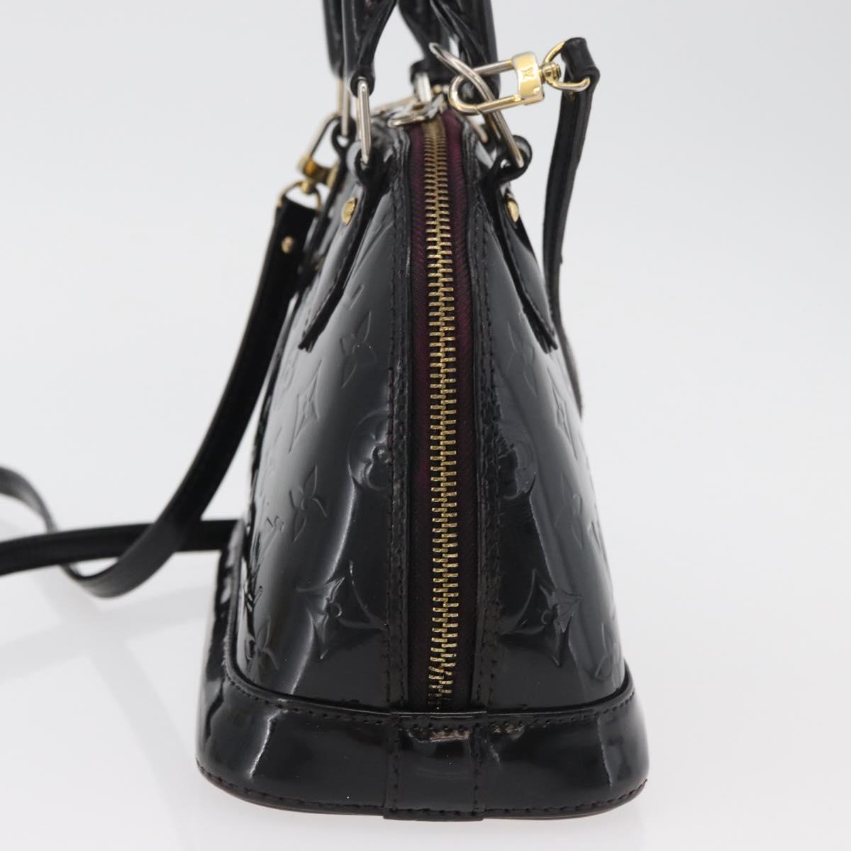 LOUIS VUITTON Monogram Vernis Alma BB Hand Bag Amarante M91678 LV Auth bs34735