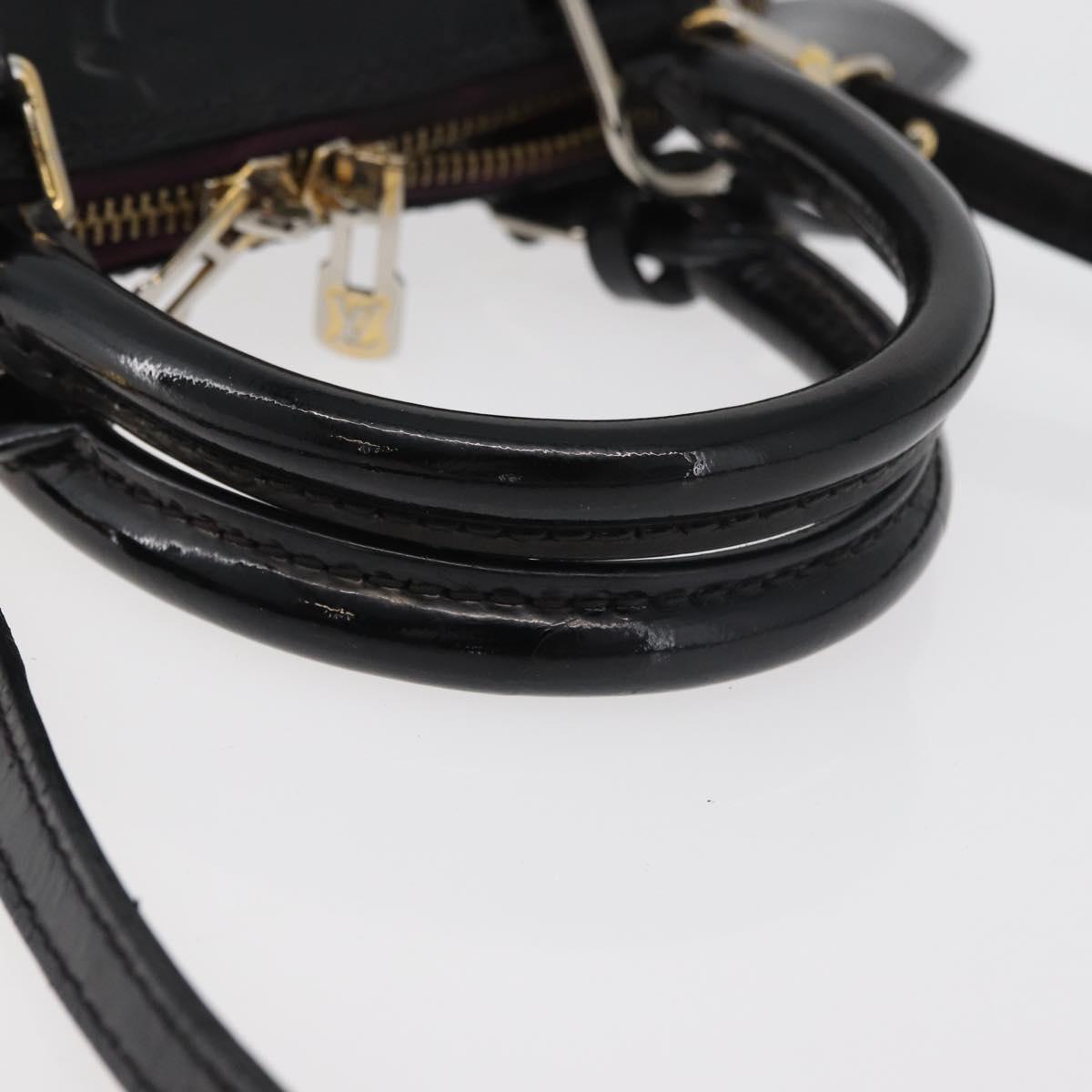 LOUIS VUITTON Monogram Vernis Alma BB Hand Bag Amarante M91678 LV Auth bs34735